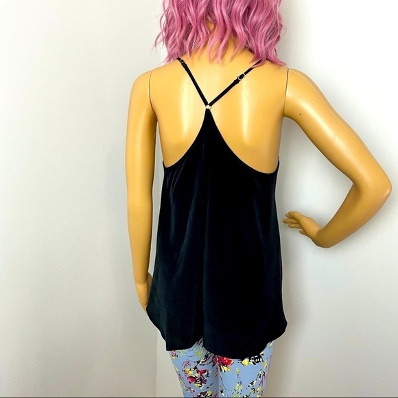 Amanda Uprichard 100% Silk Top Handkerchief Hem – Black, Size Medium - Picture 5 of 10